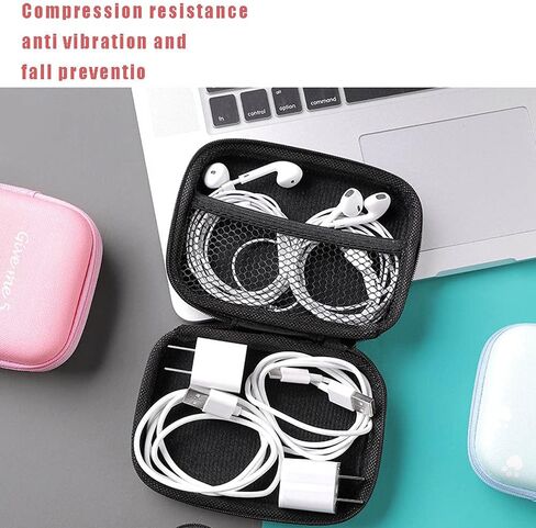 ZOSTLAND HQ لطيف أزرق كبير حالة صندوق تخزين محمول، إلكترونيات iPhone الملحقات المنظم حقيبة EVA حقيبة حمل لسماعات الأذن سماعات الأذن اللاسلكية U القرص عملة معدنية مفتاح سماعة (خياطة صندوق كبير) in Kuwait