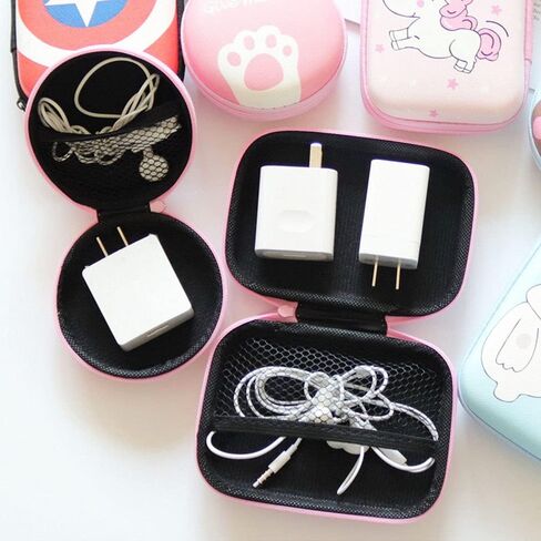 ZOSTLAND HQ لطيف أزرق كبير حالة صندوق تخزين محمول، إلكترونيات iPhone الملحقات المنظم حقيبة EVA حقيبة حمل لسماعات الأذن سماعات الأذن اللاسلكية U القرص عملة معدنية مفتاح سماعة (خياطة صندوق كبير) in Kuwait