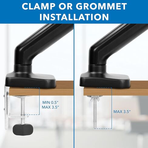 Mount-It! Laptop and Monitor Desk Stand - Full Motion Laptop Arm Stand - Ergonomic Adjustable Monitor Mount - VESA Monitor Desk Mount with Laptop Tray in Saudi Arabia