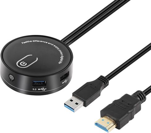CERRXIAN Computer Case Power Supply Reset Switch Box,PC Power Button On/Off + Reset + Dual USB Ports + 3.5MM TRRS Audio + Type-C Power Interface,Desktop Computer Case Switch with Cables (USB3.0) in Saudi Arabia