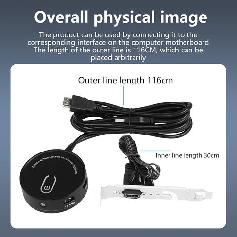 CERRXIAN Computer Case Power Supply Reset Switch Box,PC Power Button On/Off + Reset + Dual USB Ports + 3.5MM TRRS Audio + Type-C Power Interface,Desktop Computer Case Switch with Cables (USB3.0) in Saudi Arabia