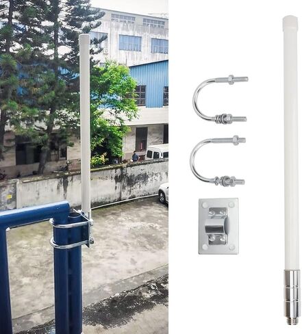 Baofeng ثنائي النطاق VHF UHF 144/430Mhz 2.5dBi 100W 17.13 بوصة هوائي قاعدة خارجي من الألياف الزجاجية مع موصل SO239 (UHF أنثى) لجهاز ICOM Yaesu Midland Motorola Mobile Ham Radio Transceiver in Saudi Arabia
