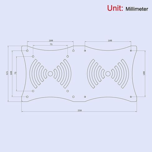 Hikig Mounting Bracket Compatible with Intel NUC - VESA Monitor Arm Extension Plate Compatible with Intel NUC Mini PC Computer, Mini PC VESA Mounting Stand - Black in Kuwait