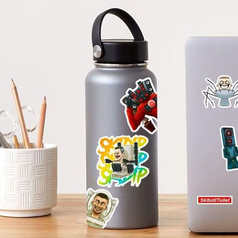 100 PCS Game Skibidi Toilet Stickers Pack Kids Stickers Cute Cartoon Characters Game Stickers for Kids Teens Adults Waterproof Vinyl Kawaii Stickers for Water Bottle Laptop Luggage in Kuwait