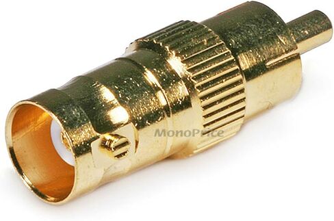 محول Monoprice BNC أنثى إلى RCA ذكر - مطلي بالذهب (عبوة من قطعتين) in Saudi Arabia