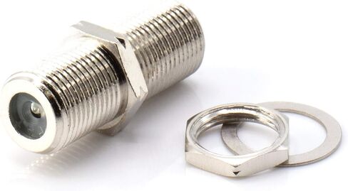 THE CIMPLE CO Cable Extension Coupler, with Washer and Nut - 4 Pack - Works with Wall plates - Connects Two Coaxial Video Cables, for Coax F81 (female to female) 75 Ohm, 2.3Mhz-3GHz Satellite, CATV in Kuwait