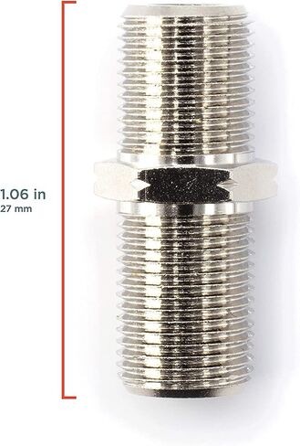 THE CIMPLE CO Cable Extension Coupler, with Washer and Nut - 4 Pack - Works with Wall plates - Connects Two Coaxial Video Cables, for Coax F81 (female to female) 75 Ohm, 2.3Mhz-3GHz Satellite, CATV in Kuwait