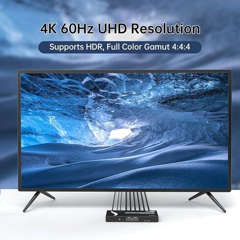 MT-VIKI 4K HDMI Matrix Switch 8X8 يدعم واجهة المستخدم الرسومية على الويب مع جهاز تحكم عن بعد بالأشعة تحت الحمراء، 4K عند 30 هرتز، صوت ستيريو 3.5 مم، محول ومقسم على حامل، EDID، RS232، منفذ LAN in Kuwait