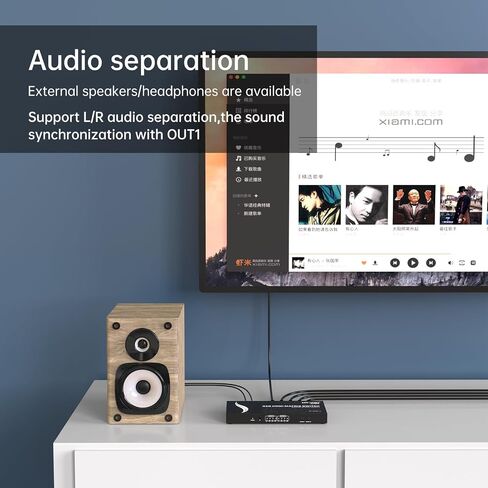 MT-VIKI 4K HDMI Matrix Switch 8X8 يدعم واجهة المستخدم الرسومية على الويب مع جهاز تحكم عن بعد بالأشعة تحت الحمراء، 4K عند 30 هرتز، صوت ستيريو 3.5 مم، محول ومقسم على حامل، EDID، RS232، منفذ LAN in Kuwait
