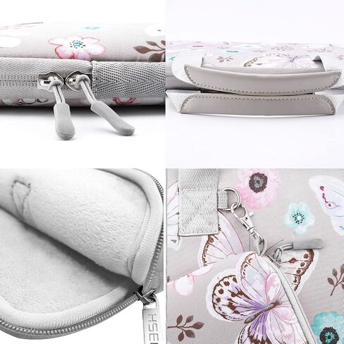 Hseok 13-14 Inch Laptop Case with Handle and Small Case,Water Resistant Durable Laptop Bag for MacBook,HP,ASUS,Dell,Lenovo,Pink in Kuwait