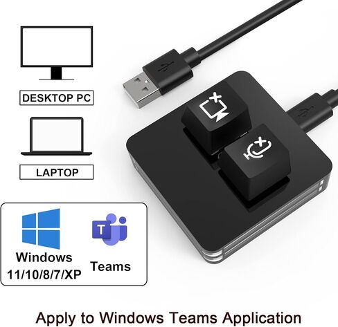 ANLINKSHINE USB Meeting Mute Button Compatible with Microsoft Teams Mute Button (macOS-System) in Kuwait
