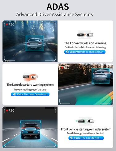 ستيريو سيارة محمول 9.3 بوصة مع كاميرا داش 4K قابلة للتعديل، ADAS، Apple Carplay اللاسلكي وAndroid Auto، مرآة للهاتف بدون استخدام اليدين بشاشة تعمل باللمس in Kuwait