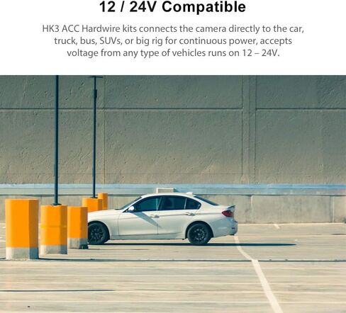 مجموعة أسلاك VIOFO HK3 مع 8 قطع مجموعة كاملة من صمامات الدائرة، منفذ USB صغير، لكاميرا A119V3/A129 Duo/A129 Plus Duo/A129 Pro Duo Dash Cam in Kuwait