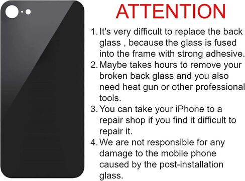 قطعتان من الزجاج الخلفي بديل لهاتف iPhone 8 من Day-market (4.7 بوصة) مع شريط مثبت مسبقًا وأدوات إصلاح (فضي) in Kuwait