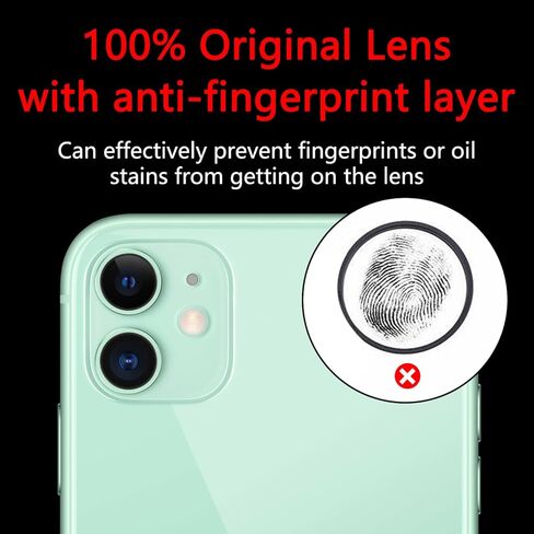 2PCS Soaosdr Original Back Rear Camera Lens Glass Replacement for iPhone 11 6.1 inch with Camera Glass Lens kit pre-Installed Adhesive+Reparing Toolkit+Installation Manual in Kuwait