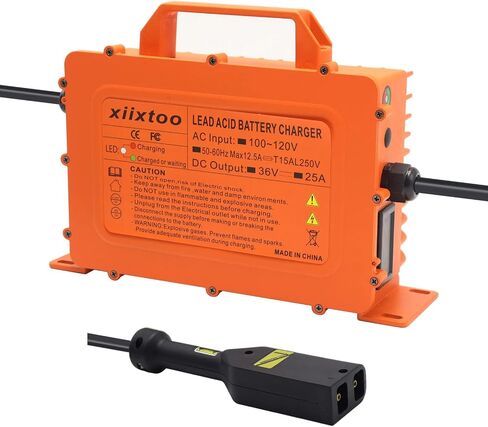 xiixtoo 36 Volts 25 AMP Replacement Golf Cart Battery Charger for 36 Volt EZGO EZ-GO TXT Medalist Golf Cart with Powerwise/D-Plug Style Plug Waterproof with LED Display in Saudi Arabia