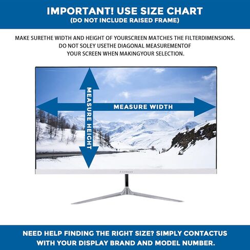 فلتر شاشة كمبيوتر 24 بوصة - لشاشات الكمبيوتر العريضة 16: 9 الخصوصية المضادة للوهج المضادة للضوء الأزرق المضادة للخدش واقي الشاشة ، أسود شفاف ، 24 بوصة in Kuwait