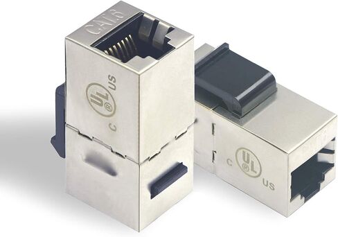 وصلة توصيل LEENUE RJ45 Cat6 محمية في الخط 15 حزمة Cat 6 أنثى إلى أنثى حجر مفاتيح جاك 8P8C Cat5e موصل معياري مع مزلاج حجر مفتاح in Kuwait
