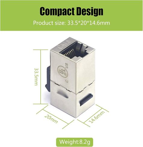 وصلة توصيل LEENUE RJ45 Cat6 محمية في الخط 15 حزمة Cat 6 أنثى إلى أنثى حجر مفاتيح جاك 8P8C Cat5e موصل معياري مع مزلاج حجر مفتاح in Kuwait