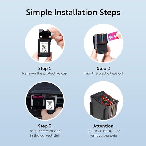 60XL Black Ink Cartridge High Yield Compatible for HP 60 XL Ink Work with HP PhotoSmart C4780 C4680 C4795 C4640 D110 D110a Deskjet F4480 F4440 F2430 Envy 110 120 111 Printer Remanufactured (2 Pack) in Kuwait