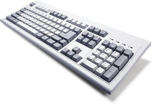 كيبورد كلاسيكي بسلك USB مع لوحة مفاتيح رقمية، 24 مفتاح بخاصية الاستجابة لضربات مفاتيح متعددة، مفتاح دخول كبير على شكل حرف L، رمادي/رمادي فاتح من السرا in Kuwait