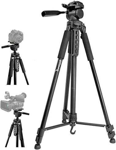 75" Professional Heavy Duty 3-Way Pan Head Tripod for Canon XA10 XA20 XA25 XF100 XF105 XH A1 XH A1S XH G1 XH G1S XF300 XF305 GL1 GL2 Camcorders & Video Cameras in Saudi Arabia