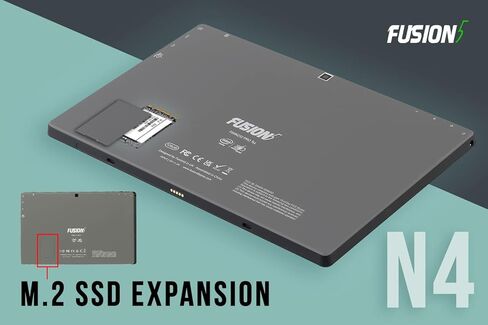 تابلت 10 انش ويندوز 11 فيوجن 5 FWIN232 برو N4120 انتل رباعي النواة رفيع للغاية ويندوز - ذاكرة RAM 6GB، تخزين 128GB، USB 3.0، مايكرو HDMI، كاميرات 5MP و2MP، بلوتوث in Kuwait