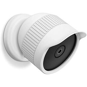 Fintie Silicone Skins Cover Compatible with Nest Cam Outdoor Or Indoor (Battery) 2021, Weather Protective Camouflaged Case for Nest Cam Battery Camera, White