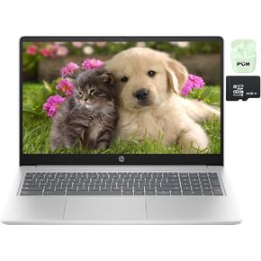 كمبيوتر محمول HP Chromebook مقاس 15.6 بوصة لطلاب الجامعات، معالج Intel 4-Core N200 (Beat i5-8250U)، ذاكرة وصول عشوائي DDR5 سعة 8 جيجابايت، تخزين 192 جيجابايت (64 جيجابايت eMMC + بطاقة SD 128 جيجابايت)، نظام تشغيل Chrome، رسومات UHD، فضي طبيعي، PCM in Kuwait