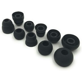 Black Replacement Earbud Tips for Beats Powerbeats3 Wireless in Ear Headphones - Small, Medium, Large, Double Flange and Bi-Tip (Black) in Kuwait