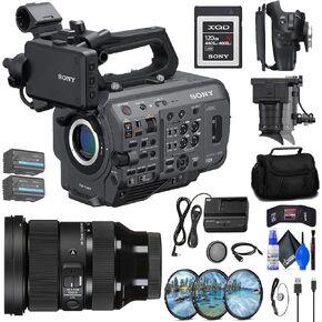 نظام كاميرا سوني PXW-FX9 XDCAM 6K كامل الإطار (الهيكل فقط (PXW-FX9V) + عدسة سيجما 24-70 مم f/2.8 (578965) + بطاقة سعة 120 جيجابايت + بطارية BP-U35 + مجموعة مرشح + حقيبة + محفظة ذاكرة + حافظة للغطاء + المزيد (متجدد) in Kuwait