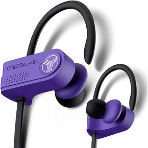 TREBLAB XR700 Wireless Sports Earbuds, Bluetooth 5.0, IPX7 Waterproof, Sweatproof, Custom Adjustable Earhooks, Noise Cancelling, in-Ear Headset