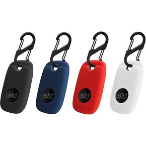 4PCS Case for Tile Pro 2024/Tile Pro 2022, Soft Silicone Skin Cover Shock-Absorbing Protective Case with Carabiner (Black+Blue+Red+White) in Kuwait