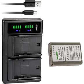 Kastar 4-Pack بطارية مفككة بالكامل واستبدال شاحن USB LTD2 لبطارية Olympus BLN-1 BLN1، شاحن BCN-1، M-D E-M1، OM-D E-M5، OM-D E-M5 Mark II، OM-D E -M5 Mark III، قلم E-P5، كاميرا Pen-F in Saudi Arabia
