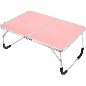 PATIKIL Foldable Laptop Table, Portable Lap Desk Picnic Bed Tray Tables Snacks Reading Working Desks for Bed Sofa Camping, Pink in Kuwait