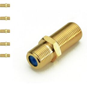 موصل Mediabridge ™ F81 Splice - امتداد كابل محوري من النوع F من أنثى إلى أنثى بسرعة 3 جيجا هرتز - مطلي بالذهب - 5 عبوات - (الجزء # CONN-F81G-5PK) in Kuwait