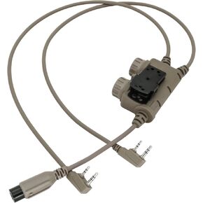 U94 Dual PTT 2 Pin K Plug for UV5R Tactical Headset w/7.0mm Jack in Saudi Arabia