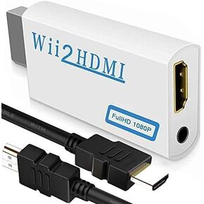 Wii to HDMI Converter 1080P with High Speed Wii HDMI Cable, Wii HDMI Adapter with 3,5mm Audio Jack&HDMI Output Compatible with Wii, Wii U, HDTV, Supports All Wii Display Modes 720P, NTS in Kuwait