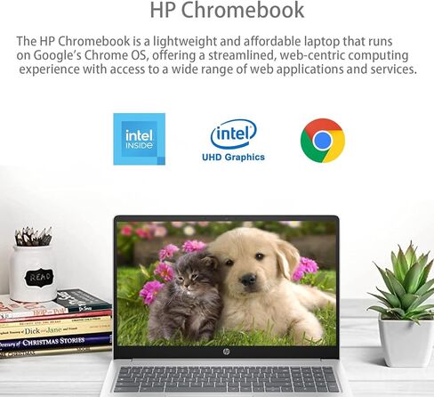 كمبيوتر محمول HP Chromebook مقاس 15.6 بوصة لطلاب الجامعات، معالج Intel 4-Core N200 (Beat i5-8250U)، ذاكرة وصول عشوائي DDR5 سعة 8 جيجابايت، تخزين 192 جيجابايت (64 جيجابايت eMMC + بطاقة SD 128 جيجابايت)، نظام تشغيل Chrome، رسومات UHD، فضي طبيعي، PCM in Kuwait