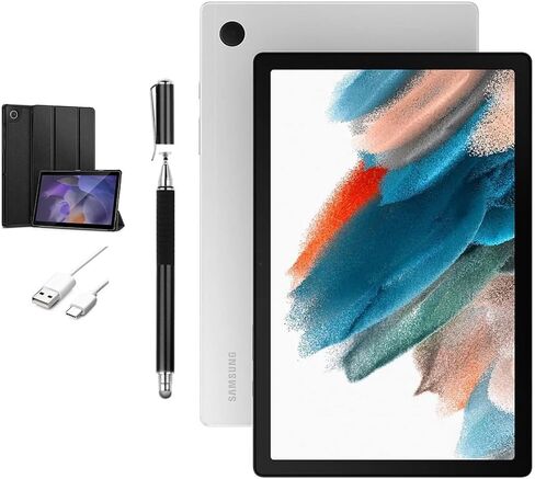 SAMSUNG Galaxy Tab A8 10.5" Inch 128GB Storage Wi-Fi Android 11 LCD Touchscreen International Tablet,Gray with Hard Back Tri-Fold Stand Cover Case Accessories in Saudi Arabia