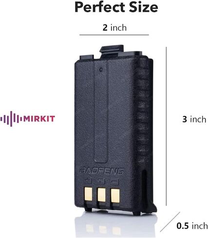 بطارية MIRKIT Baofeng BL-5 7.4 فولت 1800 مللي أمبير في الساعة ليثيوم أيون بسعة كبيرة لـ DM-5R UV-5R UV-5R Plus UV-5RE BF-F8HP UV-5R V2 + Plus UV-5RTP سلسلة راديو ثنائي الاتجاه in Kuwait