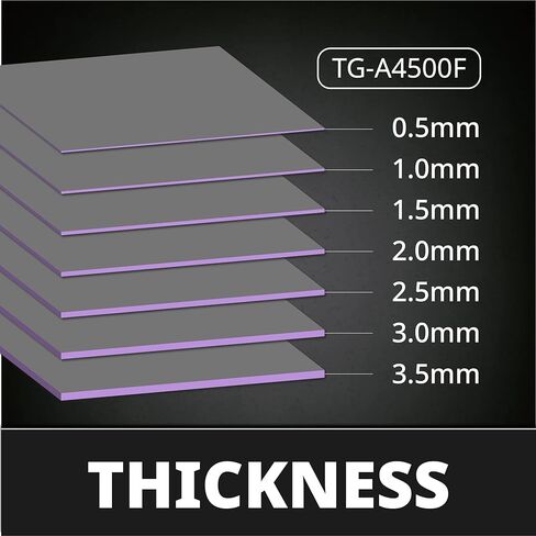 وسادة حرارية 4.0 وات/م ك، 98 × 148 × 3.5 مم، TG-A4500F حشو فجوات فائق النعومة، وسادة تبريد بالوعة الحرارة من شبكة الألياف الزجاجية، لأجهزة الكمبيوتر المحمول/وحدة معالجة الرسومات/وحدة المعالجة المركزية، حامل طبيعي in Kuwait