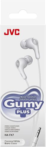 JVC Gumy in Ear Earbud Headphones with Paper Package, Powerful Sound, Comfortable and Secure Fit, Silicone Ear Pieces S/M/L - HAFX7BN (Black) in Saudi Arabia