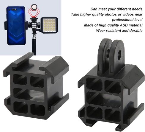 محول تركيب الحذاء البارد (قطعتان)، حذاء بارد بطول قدمين وثلاثة رؤوس ودعامة حذاء بارد مقاس 1/4 بوصة لكاميرا الحركة والميكروفون وإضاءة LED وما إلى ذلك in Kuwait