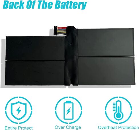 استبدال بطارية الكمبيوتر المحمول TsuLin G3HTA061H DYNM03 لجهاز Microsoft Surface Pro 7 (موديل 1866، 2019) - سلسلة شاشة تعمل باللمس 12.3 بوصة PVR-00016 7.57V 43.2Wh 5702mAh مع أدوات in Kuwait