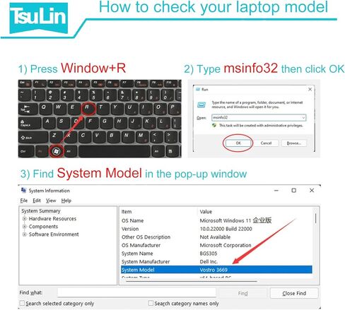 استبدال بطارية الكمبيوتر المحمول TsuLin G3HTA061H DYNM03 لجهاز Microsoft Surface Pro 7 (موديل 1866، 2019) - سلسلة شاشة تعمل باللمس 12.3 بوصة PVR-00016 7.57V 43.2Wh 5702mAh مع أدوات in Kuwait