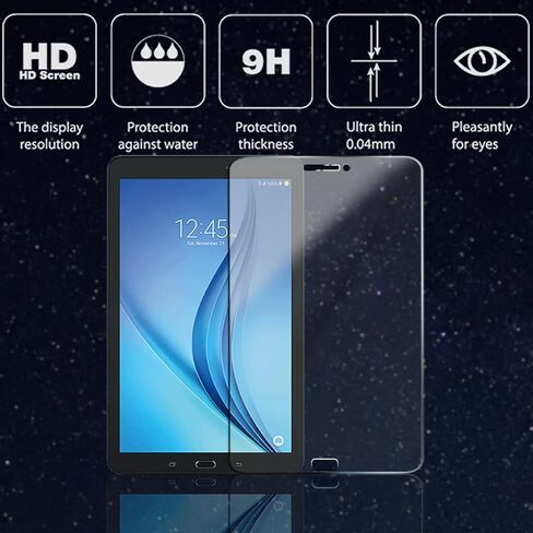 Vatkyc (3 عبوات من واقي شاشة Galaxy Tab E T378 T377 T375، خالٍ من الفقاعات ومضاد للخدش وشفاف HD 9H وطبقة حماية من الزجاج المقوى لهاتف Galaxy Tab E T378 T377 T375 in Kuwait