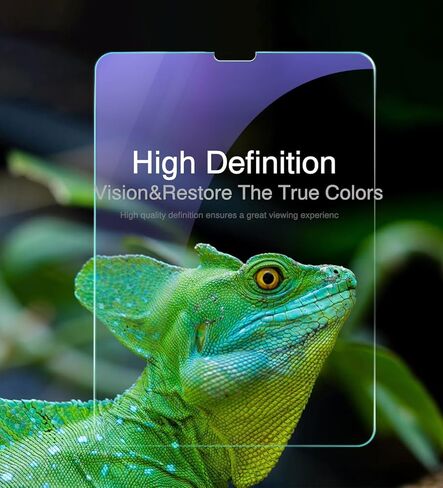 واقي شاشة من الزجاج المقوى المضاد للضوء الأزرق لجهاز iPad Pro 12.9 2022/2021/2020 (الجيل السادس/الخامس/الرابع) مع واقي عدسة الكاميرا، متوافق مع معرف الوجه ومضاد للخدش، طبقة زجاجية مقسى in Kuwait