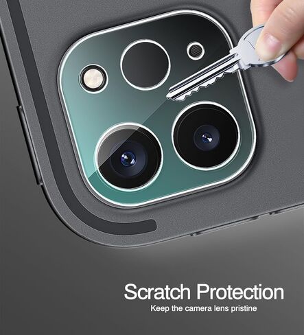 واقي شاشة من الزجاج المقوى المضاد للضوء الأزرق لجهاز iPad Pro 12.9 2022/2021/2020 (الجيل السادس/الخامس/الرابع) مع واقي عدسة الكاميرا، متوافق مع معرف الوجه ومضاد للخدش، طبقة زجاجية مقسى in Kuwait