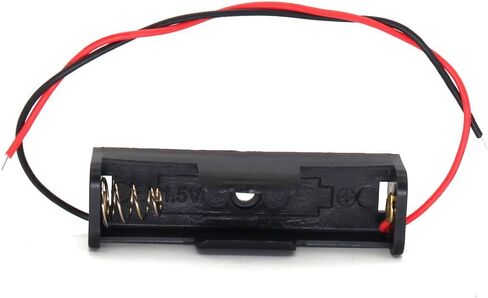 Single 1 AA Battery Holder, 1 X 1.5V AA Battery Holder, AA Battery Holder with Leads Wires (5-Pack) in Saudi Arabia